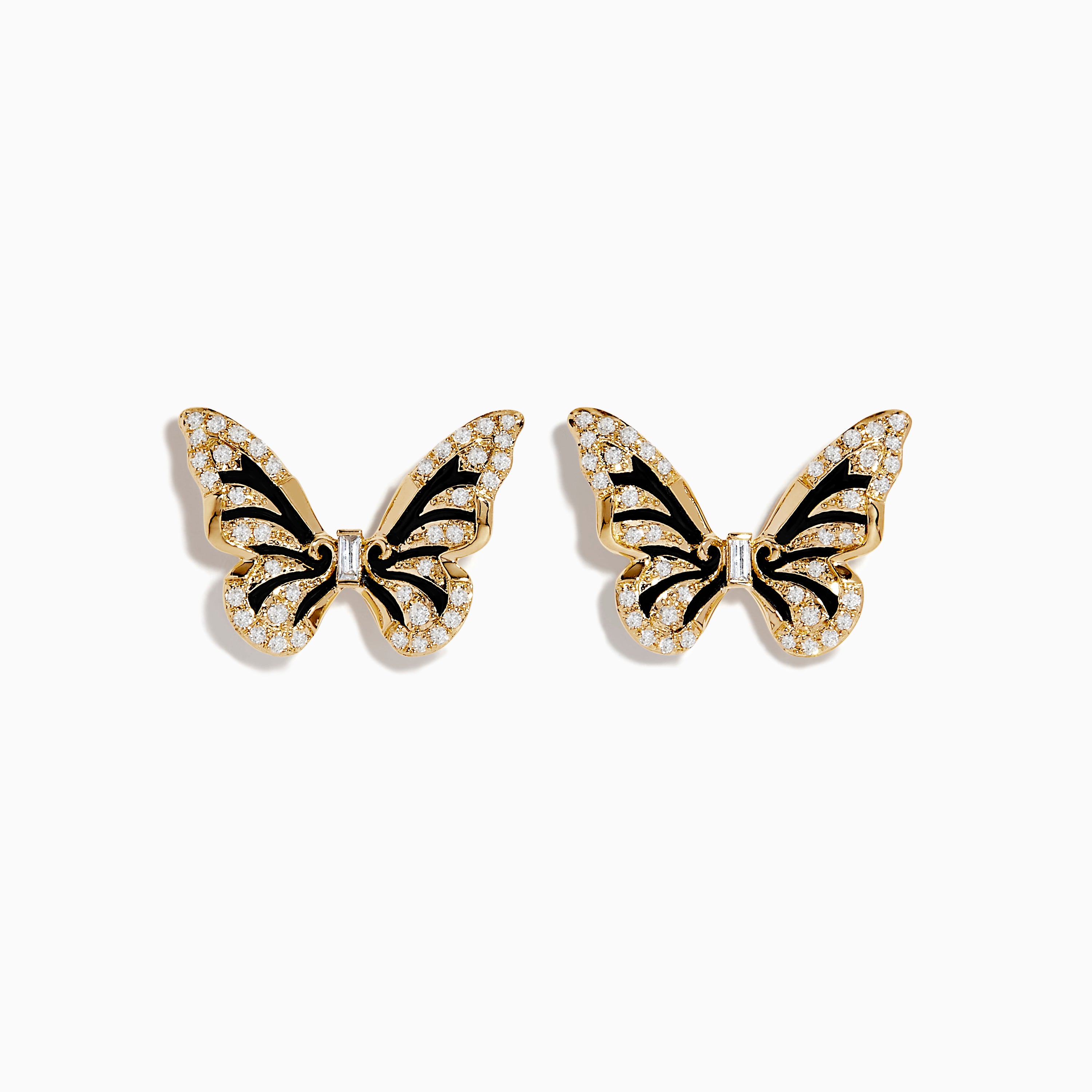 Le Vian Diamond Butterfly Earrings 1/3 ct tw Round Red/Yellow Enamel 14K  Honey Gold | Jared